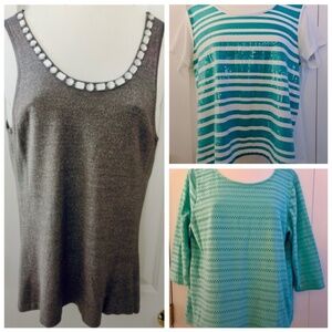 WD.NY & More Tops 3-Pc. Bundle women’s sz XL, EUC, Retail Value = $127